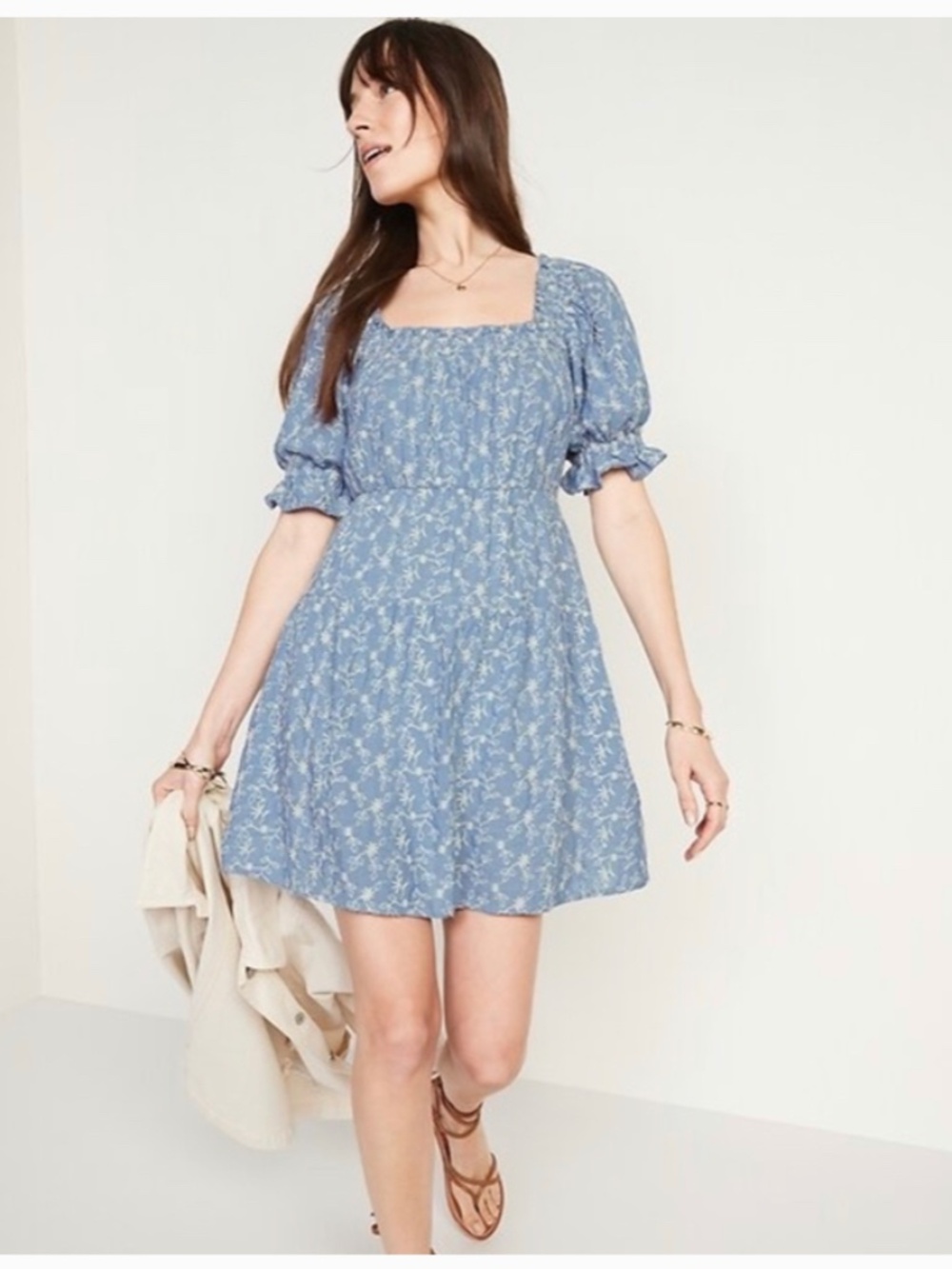 Old Navy Floral Embroidered Mini Dress